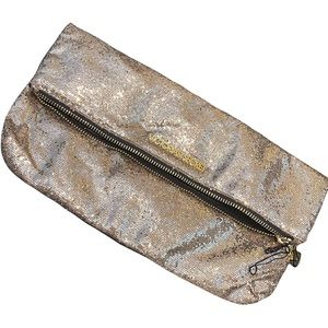 NWOT Victoria Secret gold sparkle glitter clutch